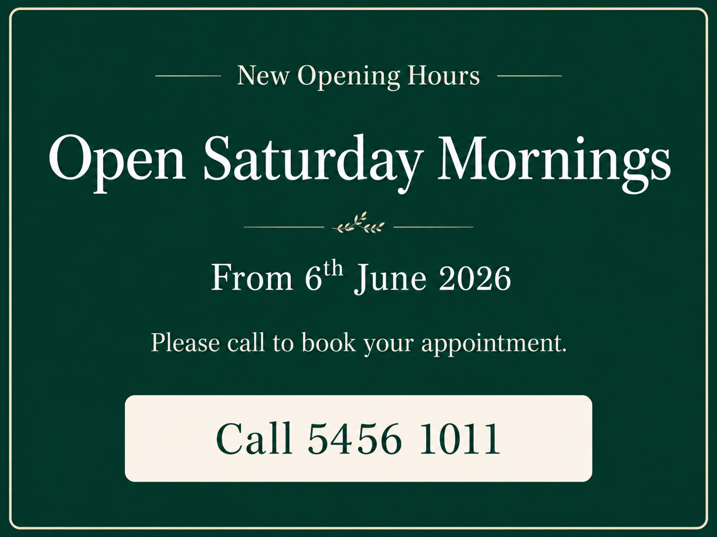 Buderim Opening Hours